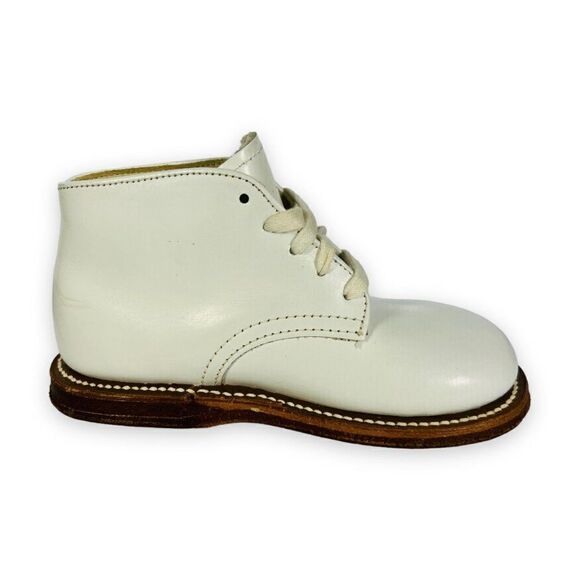 Tarso Pronator Outflare Vintage Made in USA Smocked Style Boots White Toddler 6C - Picture 7 of 11